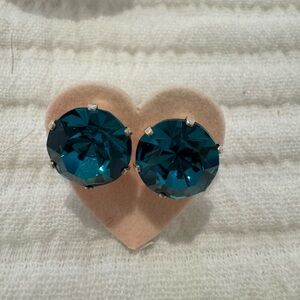 Jojo Loves You, Swarovski earrings in blue